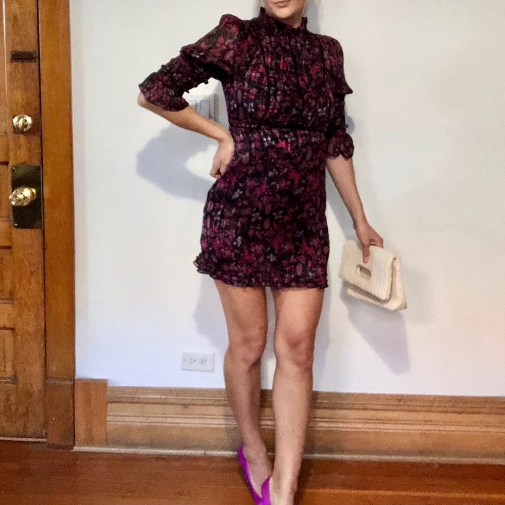 UO floral ruffle mini dress - Picture 8 of 16